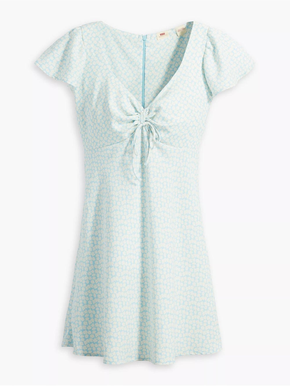 Levi's Women's Skylar Flutter Sleeve Dress Size Large Light Blue Fairy Whimsy